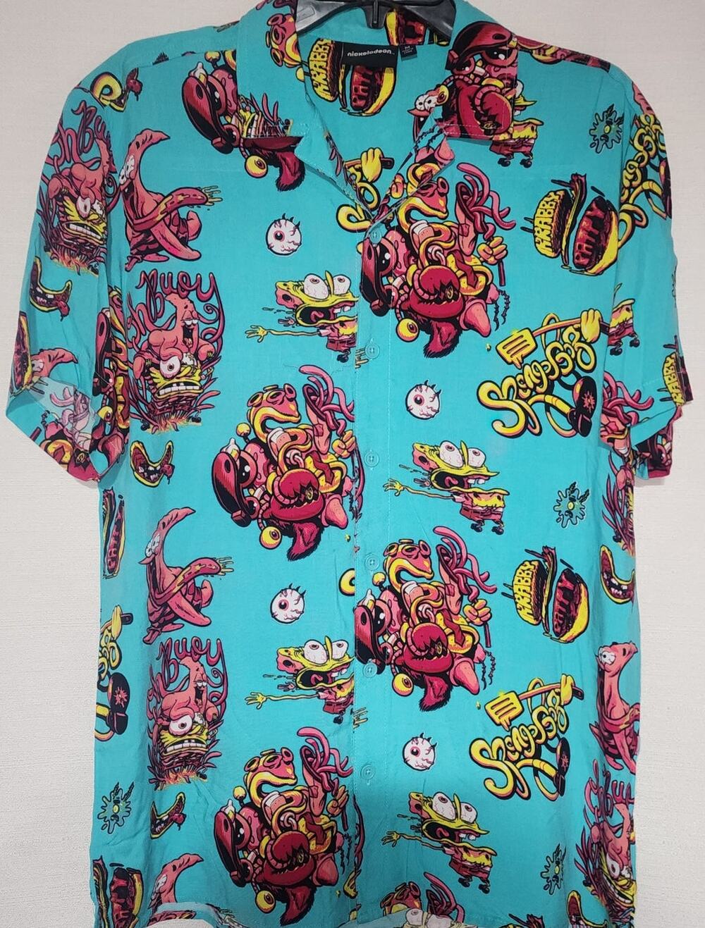 Sponge Bob and Patrick button-up shirt Men's size medium